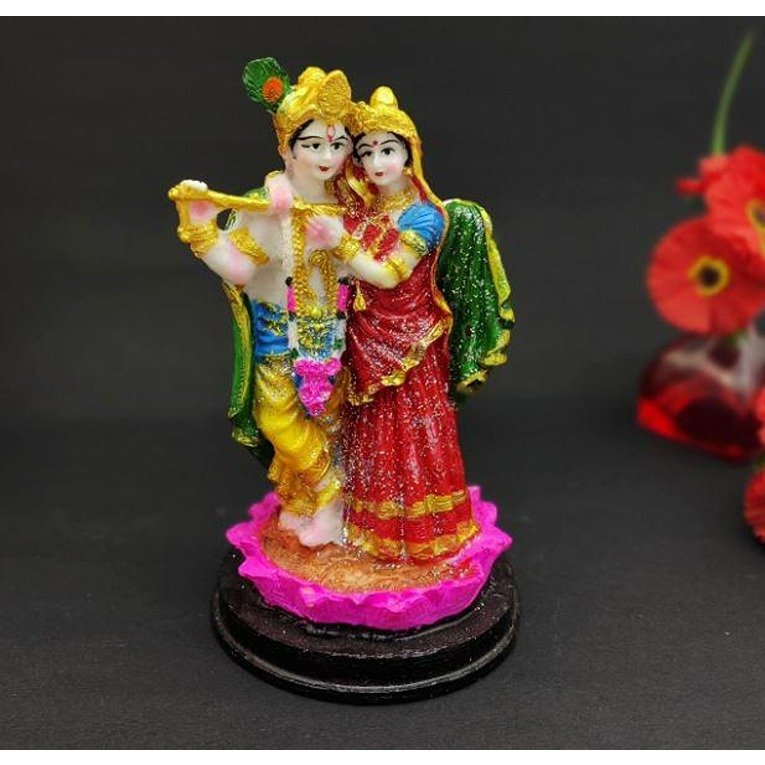 Lord Radha Krishna Idol Showpiece – 19 cm (CS-2357301)