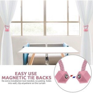 Magnet Curtain Tiebacks Drapery Holdback Binding Tie (Pack of 2) (CLS-2391093)