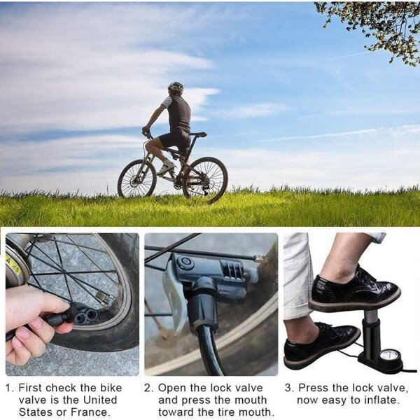 Mini Portable High-Pressure Bicycle Pump Pedal Cycling Pumps (CLS-2391081)