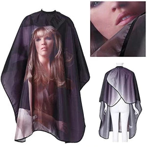 Multicolored Hair Cutting Apron Hairdressing Gown Cape Hair Cutting Barber Cloth Salon Accessories (Pack of 1) (CLS-2389286)