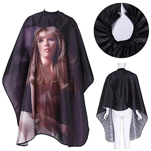 Multicolored Hair Cutting Apron Hairdressing Gown Cape Hair Cutting Barber Cloth Salon Accessories (Pack of 1) (CLS-2389286)