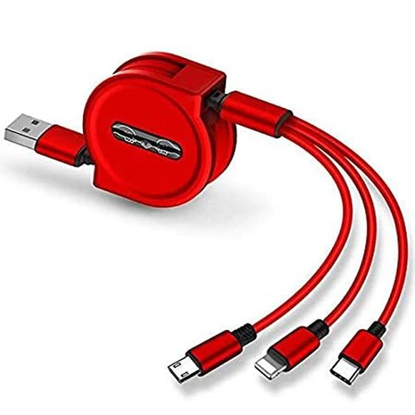 Multiple Charging Cable 4Ft/1.2m 3-in-1 USB Charge Cord Compatible (CLS-2245682)