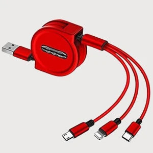 Multiple Charging Cable 4Ft/1.2m 3-in-1 USB Charge Cord Compatible (CLS-2245682)