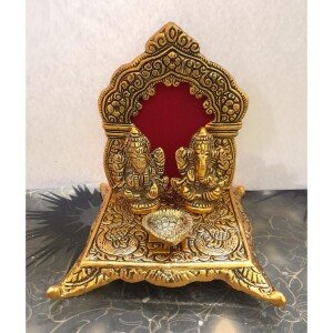 Radha Krishna Idol Statue with Diya Showpiece (CS-1636264)