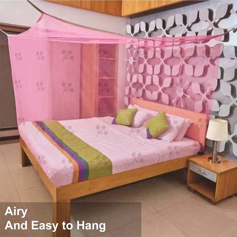 Pink Mosquito Net for Double Bed (CLS-2390176)