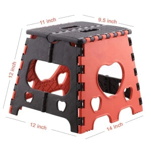 Plastic Multipurpose Portable 150 kg Capacity Folding Stool (12 Inch Height) (CLS-2389955)