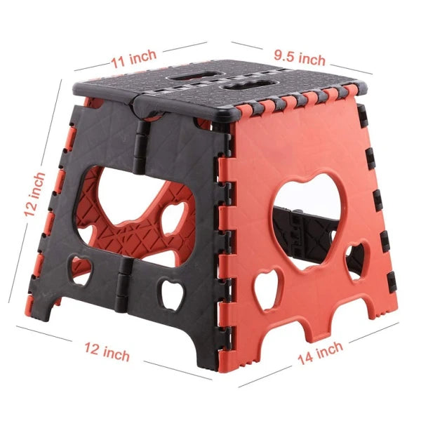 Plastic Multipurpose Portable 150 kg Capacity Folding Stool (12 Inch Height) (CLS-2389955)
