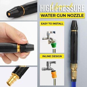 Portable High Pressure Washing Water Nozzle (Black) (CLS-2385626)