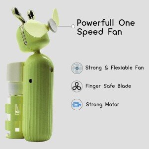 Portable Mini Humidifier Rechargeable Mist Spray Fan (Pack of 1) (Green) (CLS-2389676)