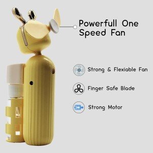 Portable Mini Humidifier Rechargeable Mist Spray Fan (Pack of 1) (Yellow) (CLS-2389678)