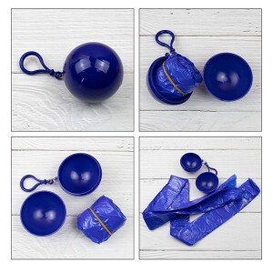Raincoats Waterproof Rain Poncho in A Ball for Traveling Camping Outdoor (Pack of 5) (CLS-2389416)