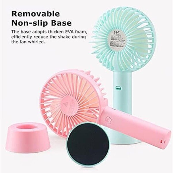 Rechargeable Handheld Mini Hand Fan Battery Operated (Multicolor) (CLS-2390899)