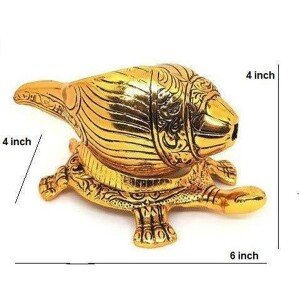 Sankha Tortoise Beautiful Gold Polish Showpiece (CS-2377448)