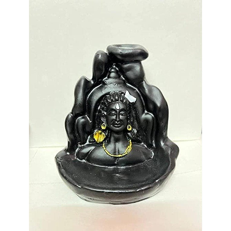 Smoke Fountain Lord Shiva Cone Incense Holder Showpiece with 10 Free Smoke Backflow (CS2362136)