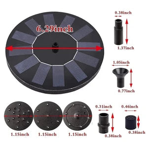 Solar Power Floating Water Pump for Pool Pond Garden and Patio Plants Round 7V 1.4W (Black) for Garden Décor (CLS-2389429)
