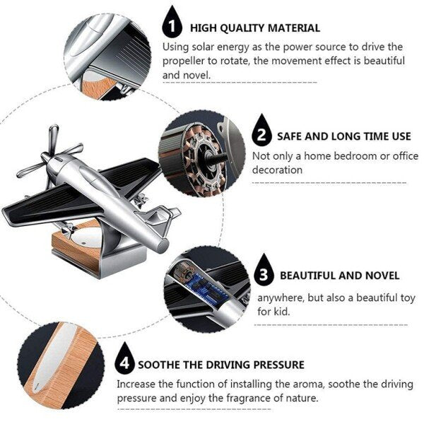 Solar Powered Car Perfume Diffuser/Dispenser | Aeroplan Glider Design (CLS-2386207)