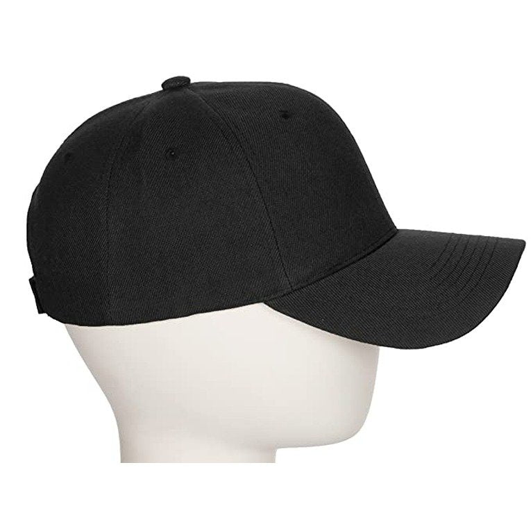 Plain Cotton Baseball Cap – Black (KK-2353293)
