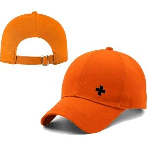 Unisex Plain R Printed Cotton Cap – Red (KK-2217169)