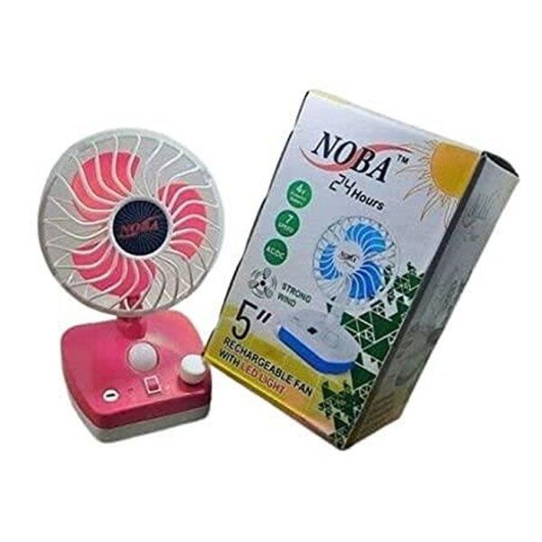 Table Fan with Light Rechargeable Fan (Multicolor) (CLS-2390909)
