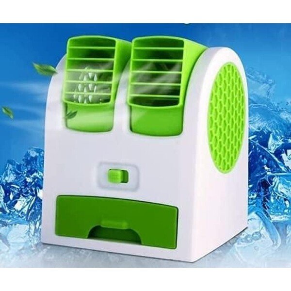 USB Portable Dual Bladeless Small Water Air Cooler (Multicolor) (CLS-2391056)