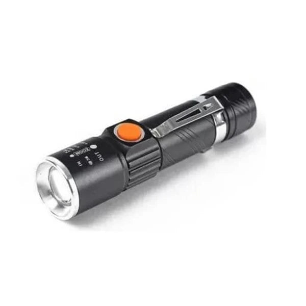 Torch Light USB Rechargeable Zoomable Emergency Long Life Bright Torch Pocket Light (CLS-2386824)