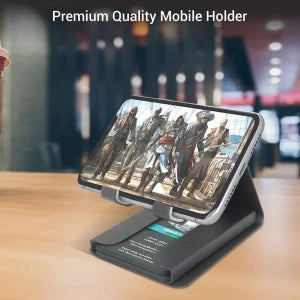 Universal Mobile Phone Stand with Card Holder (Black) (CLS-2391357)