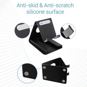 Universal Mobile Phone Stand with Card Holder (Black) (CLS-2391357)