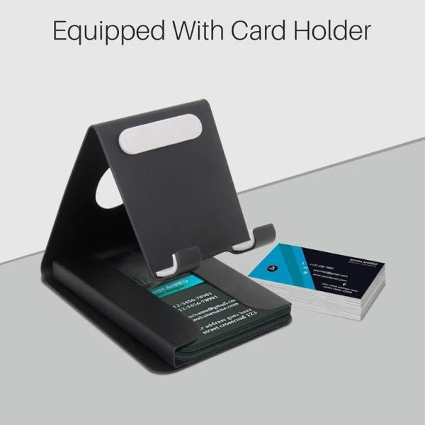 Universal Mobile Phone Stand with Card Holder (Black) (CLS-2391357)