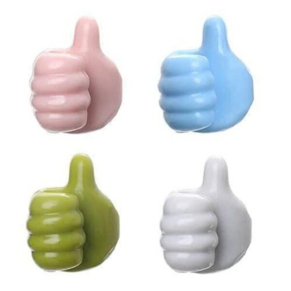 Wall Mounted Multipurpose Silicone Thumb Holder (Pack of 6) (CLS-2360683)