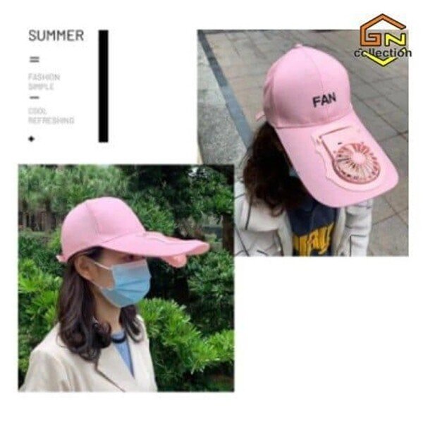 Women Men Portable Fan Sun Hats Rechargeable Battery Outdoor Travel Baseball Cap Summer Cooling USB Charging Fan Caps (CLS-2390904)
