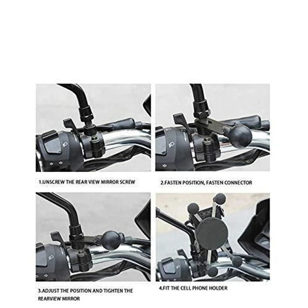 X-Grip Bike Mobile Charger & Phone Holder (Black) (CLS-2391364)