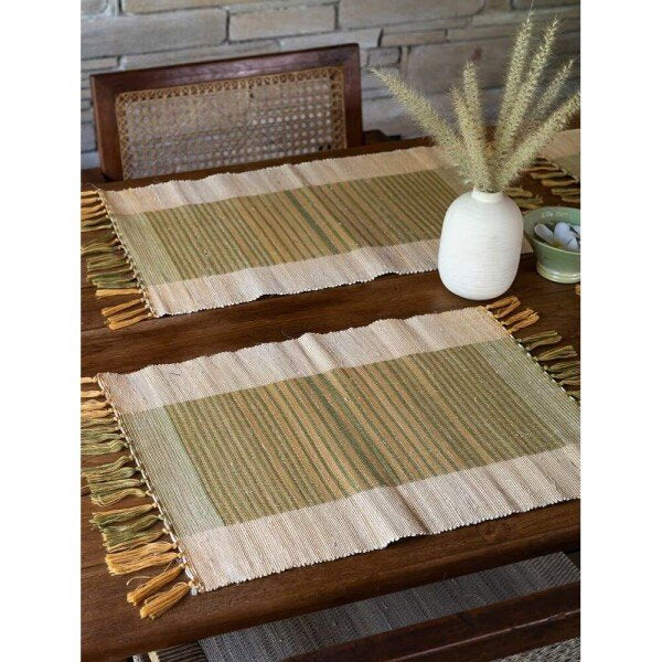 Buy Beige Brown Banana Fibre Rectangle Table Runner