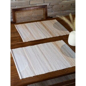 Buy Beige Brown Banana Fibre Rectangle Table Runner