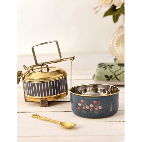 Buy Blue Stainless Steel Printed Storage