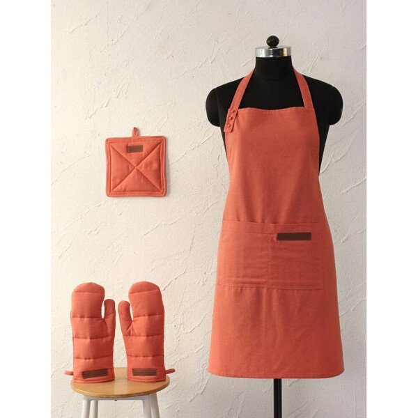 Buy Brown Cotton Kitchen Linen