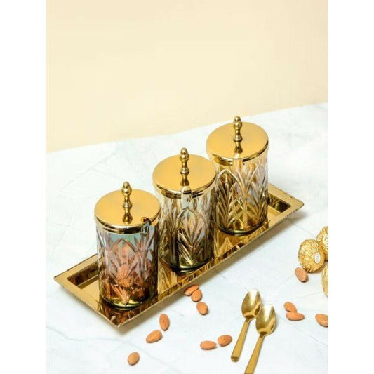 Buy Gold Brass Solid Tray/Platter