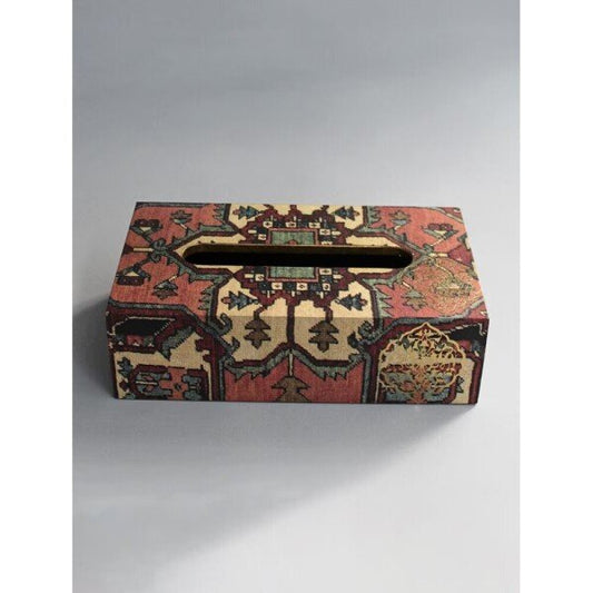 Buy Multicolour Wood Printed Tray/Platter