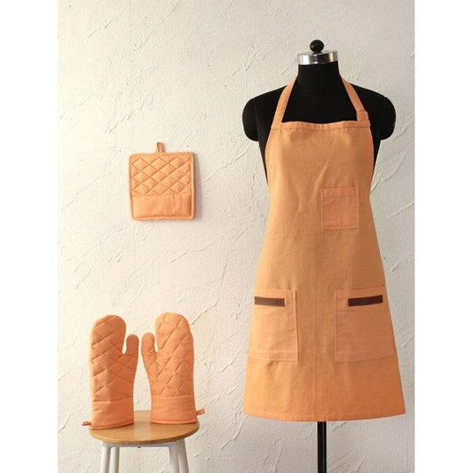 Buy Orange Cotton Kitchen Linen