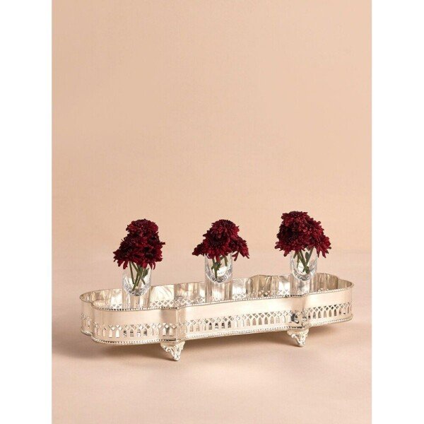 Buy Silver Hand Crafted Brass Tray/Platter