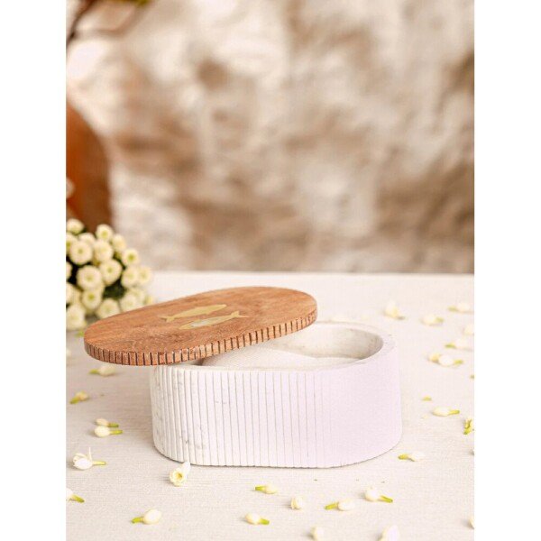 Buy White Marble Hand Crafted Storage