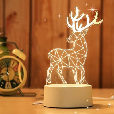 3D Illusion Deer Led Lamp (CS-2391565)