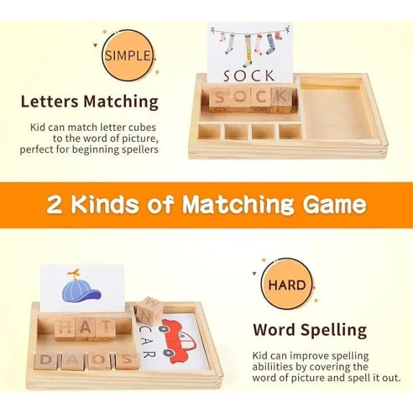 Wooden Blocks Spelling Game