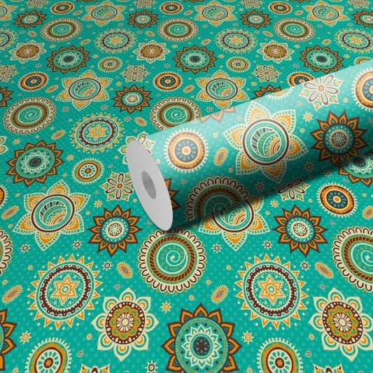 WallDaddy Self Adhesive Wallpaper For Wall (300×40)Cm Wall Sticker |Design BlueFlower