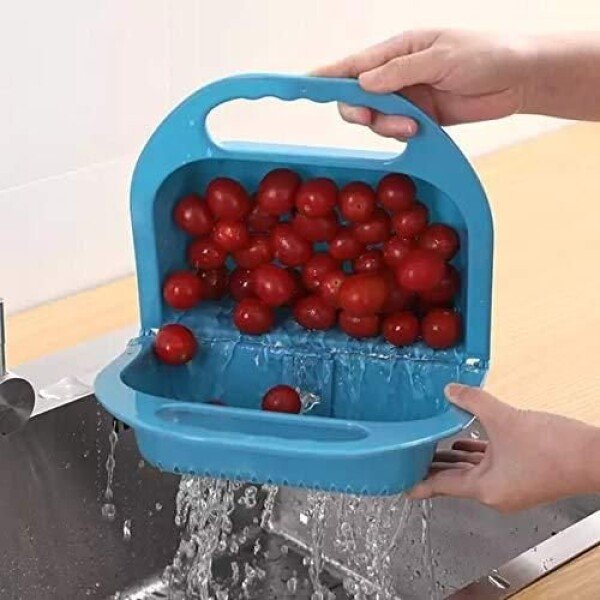 Kitchen Foldable Colander Sink Strainer Basket (Pack of 2)