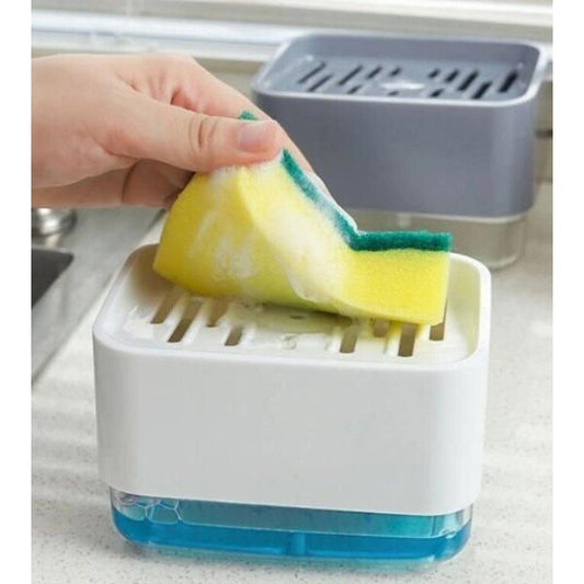 Liquid Soap Dispenser with Sponge Holder for Kitchen Sink