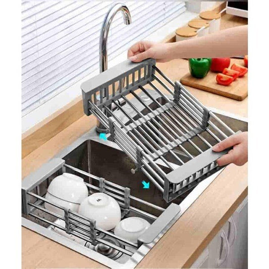 Adjustable Dish Drainer Basket for Kitchen Stainless Steel Dish Drainer Fruits (CLS-2384989)