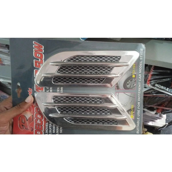 Air Flow Duct Racing Side Scoop Vent Air Flow Sticker Universal for All Cars (Pack of 2) (CLS2391745)