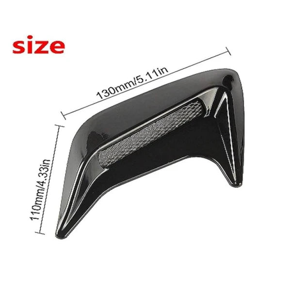 Air Flow Duct Racing Side Scoop Vent Air Flow Sticker Universal for All Cars (Pack of 2) (CLS-2391747)