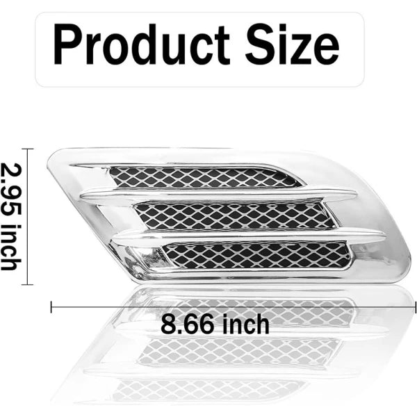 Air Flow Duct Racing Side Scoop Vent Air Flow Sticker Universal for All Cars (Pack of 2) (CLS2391745)