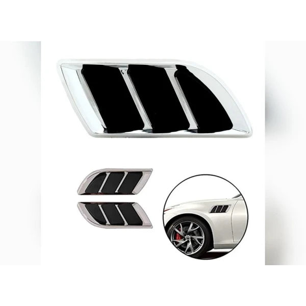 Air Flow Duct Racing Side Scoop Vent Air Flow Sticker Universal for All Cars (Pack of 2) (CLS-2391744)